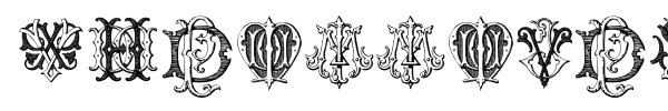Intellecta Monograms Random Samples Three font preview